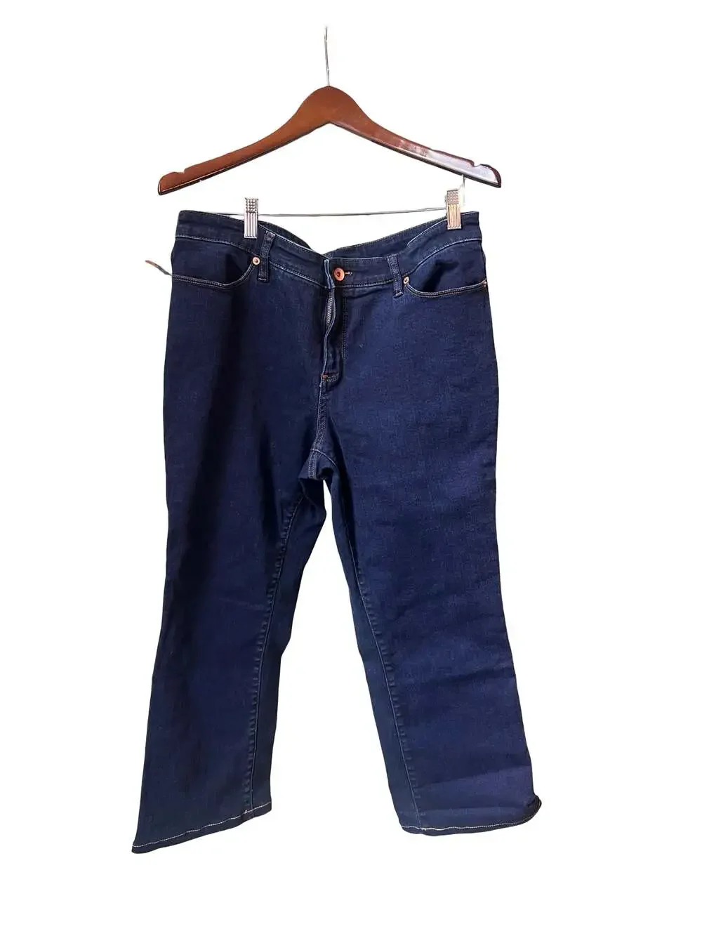 Lands' End Women's Dark Wash Straight Leg Ankle Jeans Size 14
6 - Picture 2 of 7